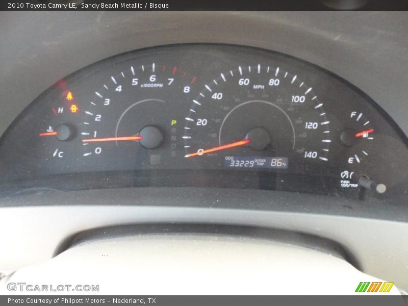 Sandy Beach Metallic / Bisque 2010 Toyota Camry LE