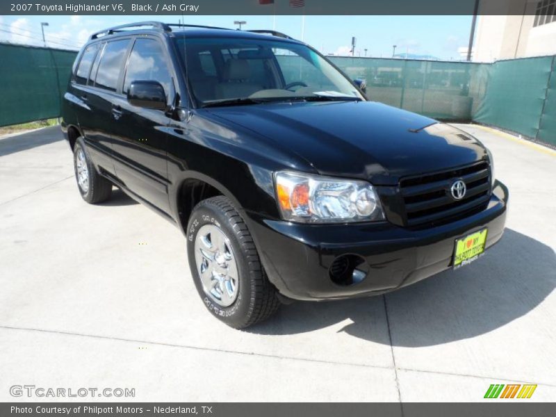 Black / Ash Gray 2007 Toyota Highlander V6