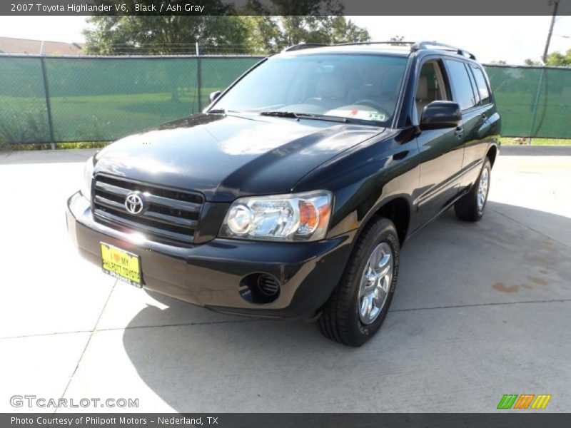 Black / Ash Gray 2007 Toyota Highlander V6