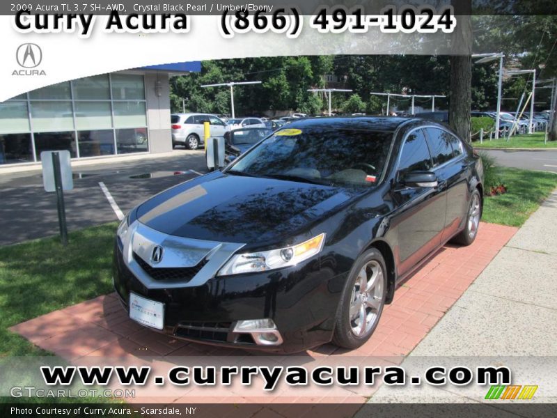 Crystal Black Pearl / Umber/Ebony 2009 Acura TL 3.7 SH-AWD