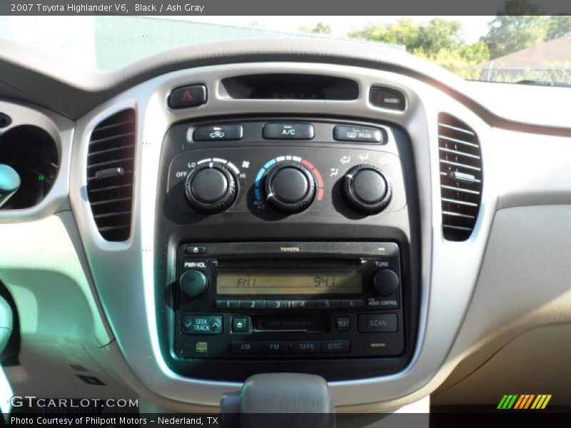 Black / Ash Gray 2007 Toyota Highlander V6