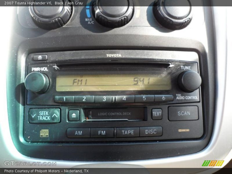 Black / Ash Gray 2007 Toyota Highlander V6