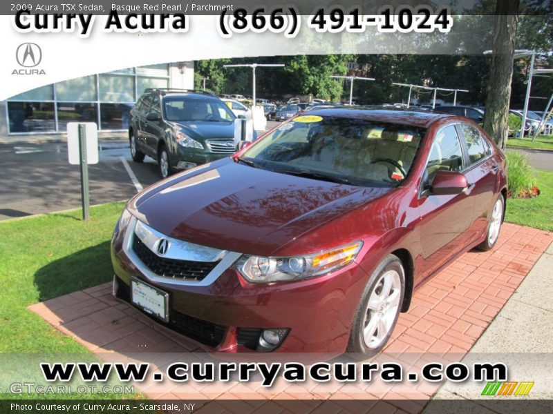 Basque Red Pearl / Parchment 2009 Acura TSX Sedan