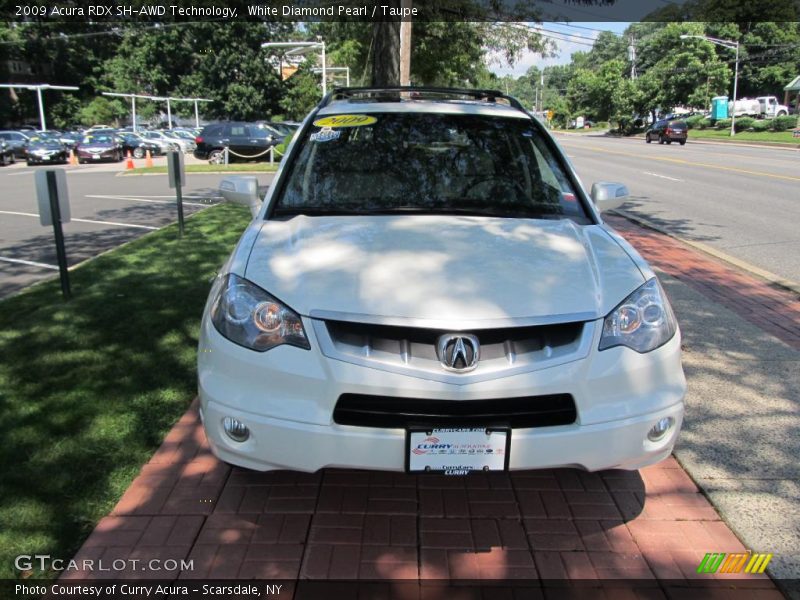 White Diamond Pearl / Taupe 2009 Acura RDX SH-AWD Technology