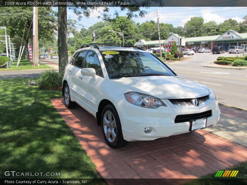 White Diamond Pearl / Taupe 2009 Acura RDX SH-AWD Technology