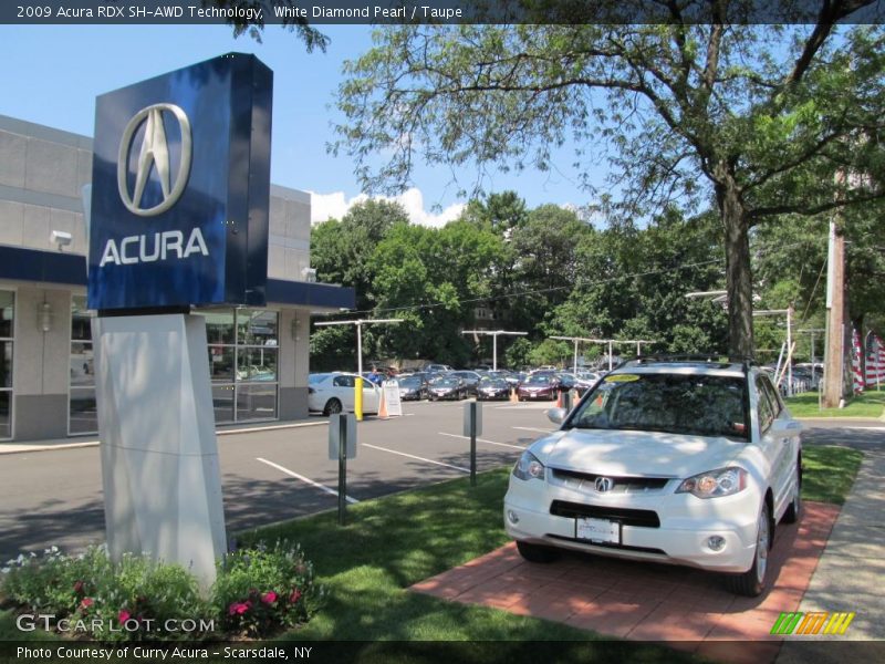 White Diamond Pearl / Taupe 2009 Acura RDX SH-AWD Technology
