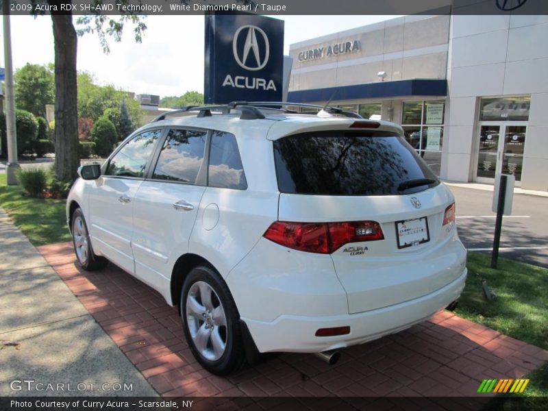 White Diamond Pearl / Taupe 2009 Acura RDX SH-AWD Technology