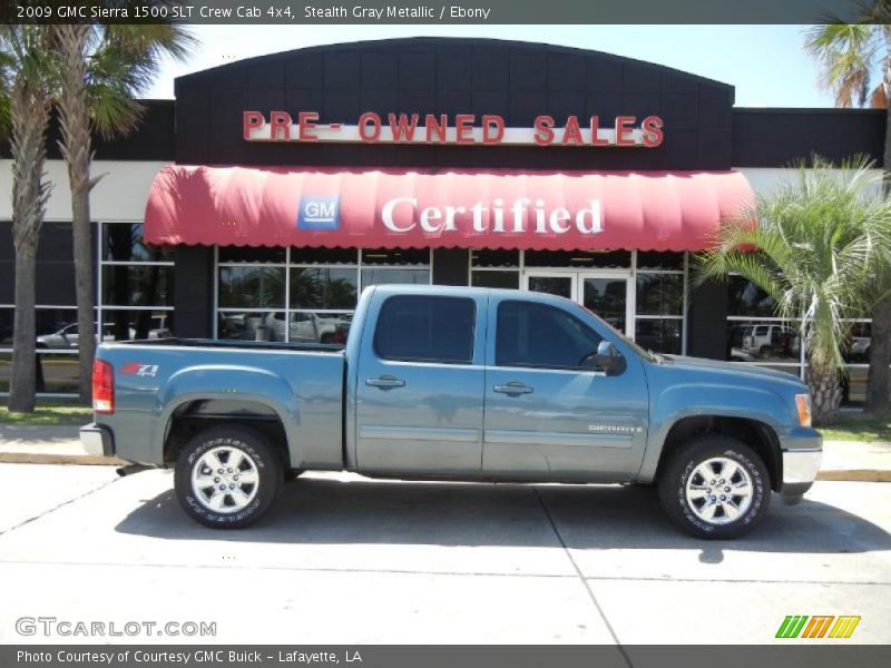 Stealth Gray Metallic / Ebony 2009 GMC Sierra 1500 SLT Crew Cab 4x4
