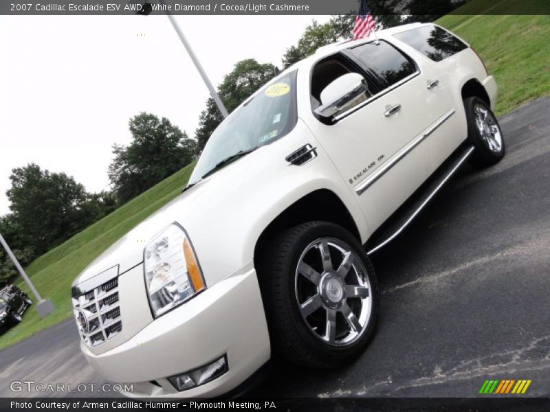 White Diamond / Cocoa/Light Cashmere 2007 Cadillac Escalade ESV AWD
