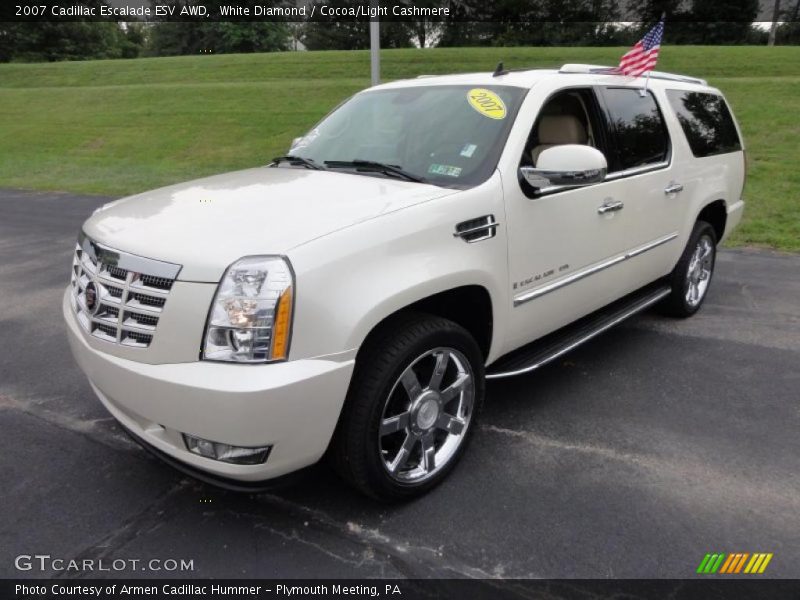 White Diamond / Cocoa/Light Cashmere 2007 Cadillac Escalade ESV AWD