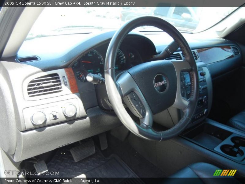 Stealth Gray Metallic / Ebony 2009 GMC Sierra 1500 SLT Crew Cab 4x4