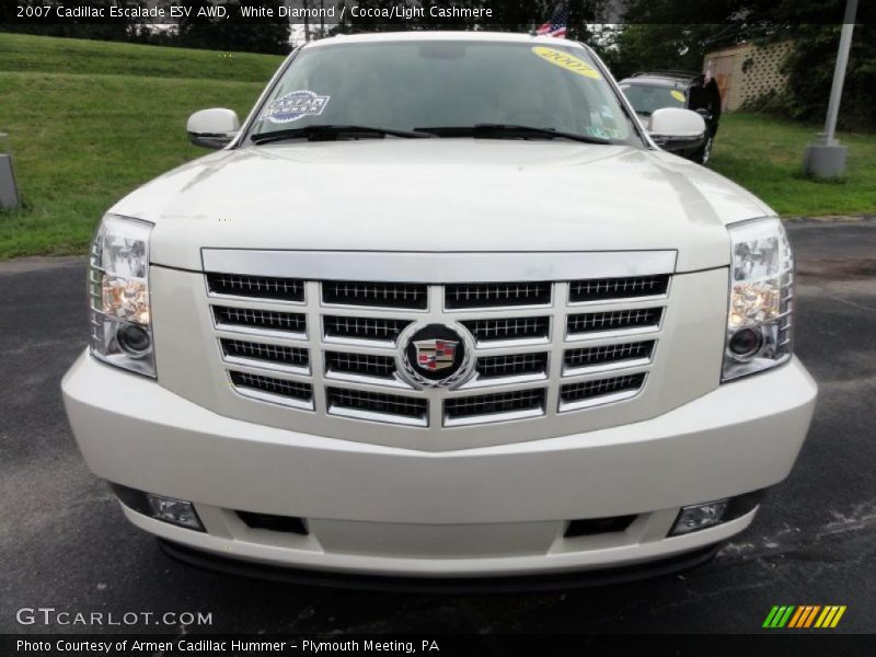 White Diamond / Cocoa/Light Cashmere 2007 Cadillac Escalade ESV AWD
