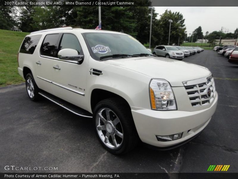 White Diamond / Cocoa/Light Cashmere 2007 Cadillac Escalade ESV AWD