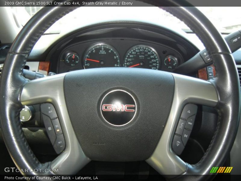 Stealth Gray Metallic / Ebony 2009 GMC Sierra 1500 SLT Crew Cab 4x4