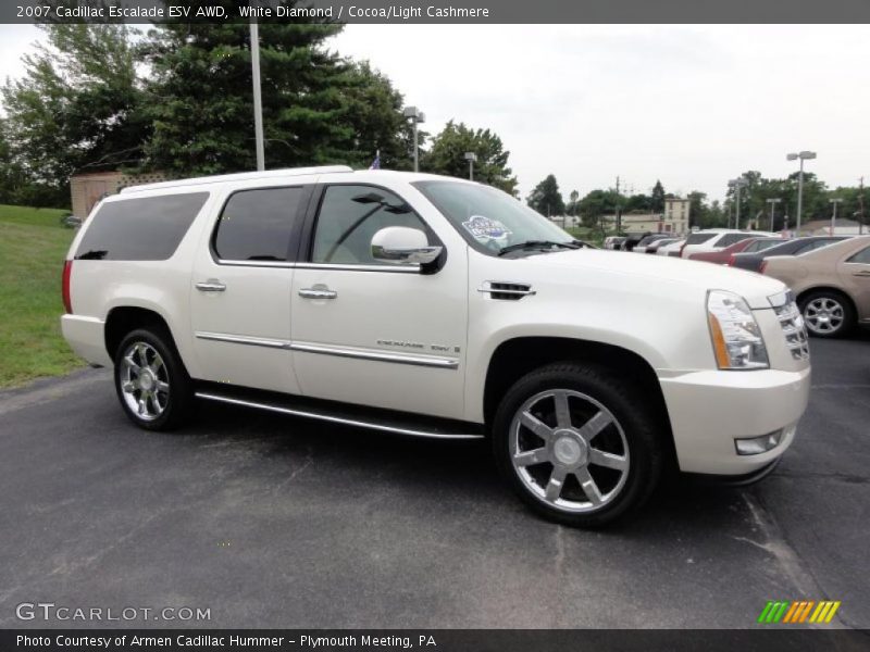 White Diamond / Cocoa/Light Cashmere 2007 Cadillac Escalade ESV AWD