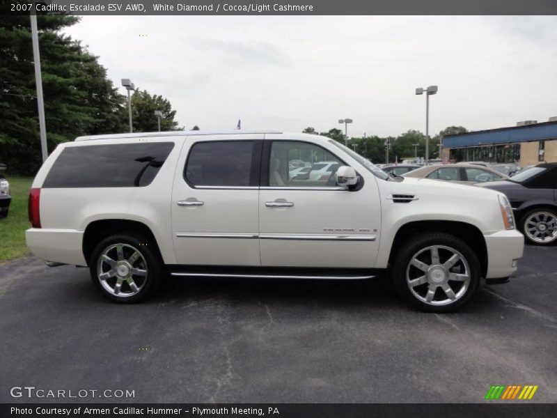 White Diamond / Cocoa/Light Cashmere 2007 Cadillac Escalade ESV AWD