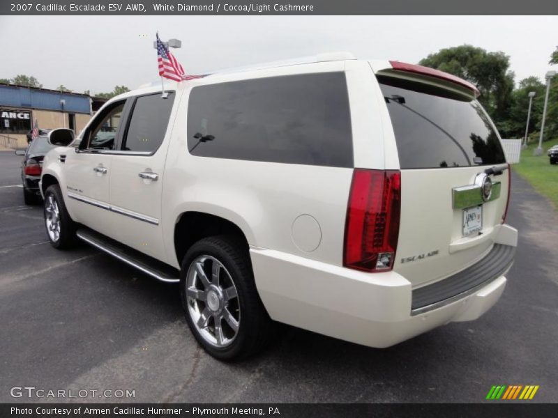 White Diamond / Cocoa/Light Cashmere 2007 Cadillac Escalade ESV AWD