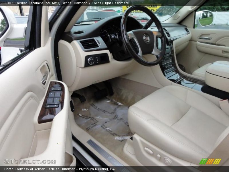 White Diamond / Cocoa/Light Cashmere 2007 Cadillac Escalade ESV AWD