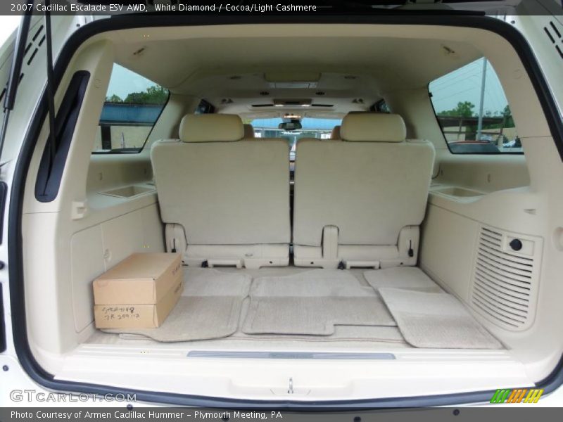 White Diamond / Cocoa/Light Cashmere 2007 Cadillac Escalade ESV AWD