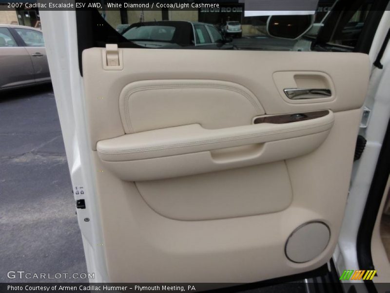 White Diamond / Cocoa/Light Cashmere 2007 Cadillac Escalade ESV AWD