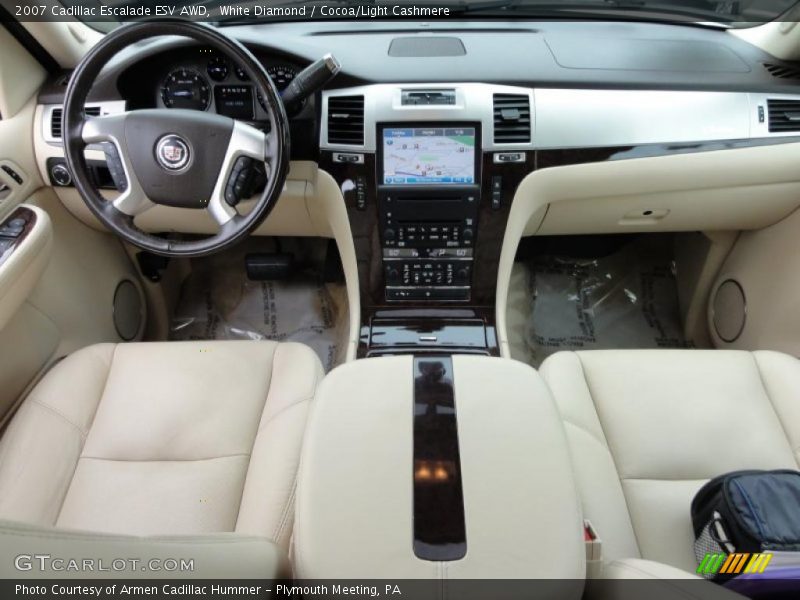 White Diamond / Cocoa/Light Cashmere 2007 Cadillac Escalade ESV AWD