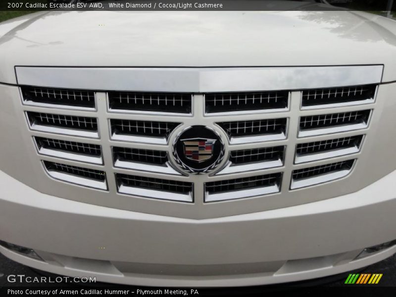 White Diamond / Cocoa/Light Cashmere 2007 Cadillac Escalade ESV AWD