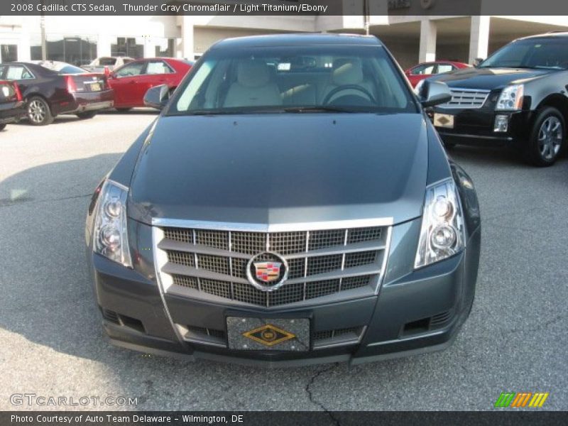 Thunder Gray Chromaflair / Light Titanium/Ebony 2008 Cadillac CTS Sedan