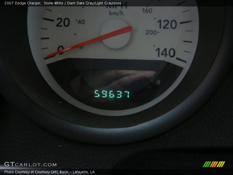 Stone White / Dark Slate Gray/Light Graystone 2007 Dodge Charger