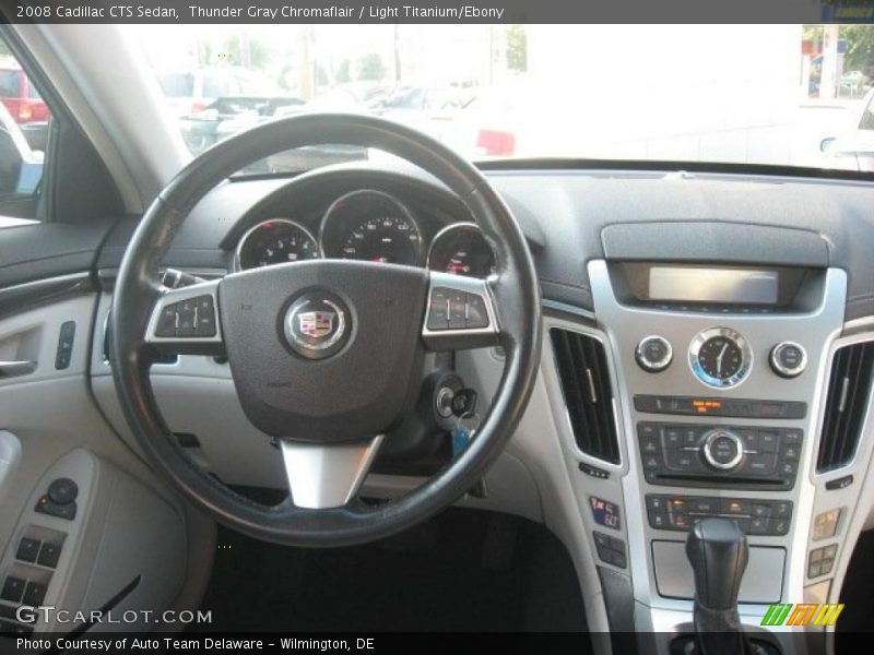 Thunder Gray Chromaflair / Light Titanium/Ebony 2008 Cadillac CTS Sedan