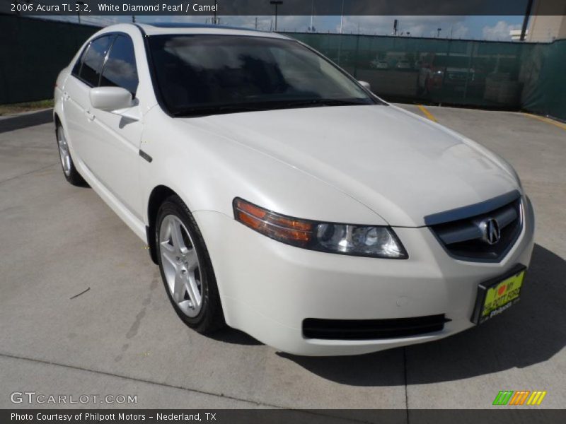 White Diamond Pearl / Camel 2006 Acura TL 3.2