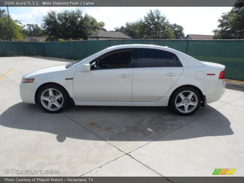 White Diamond Pearl / Camel 2006 Acura TL 3.2
