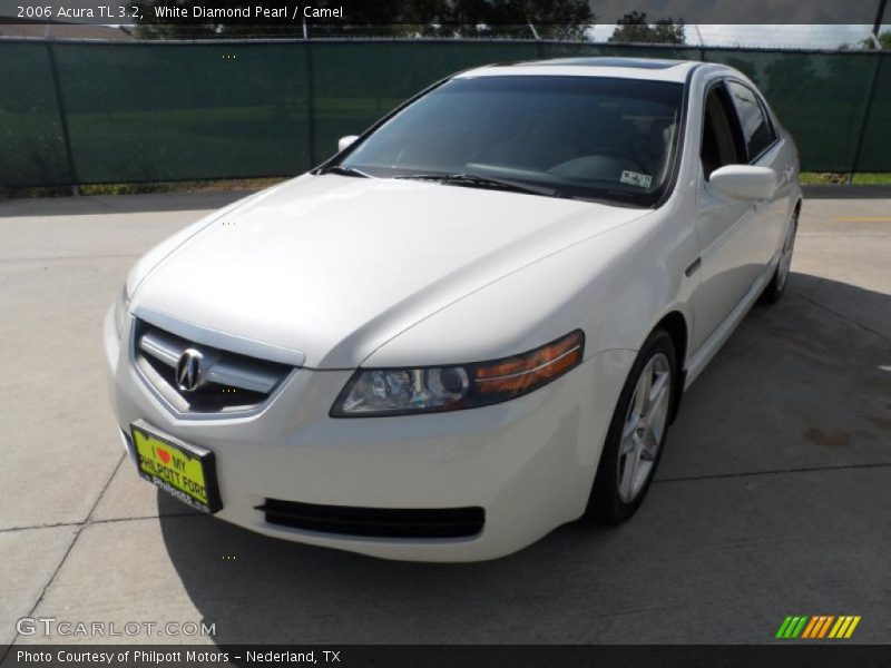 White Diamond Pearl / Camel 2006 Acura TL 3.2