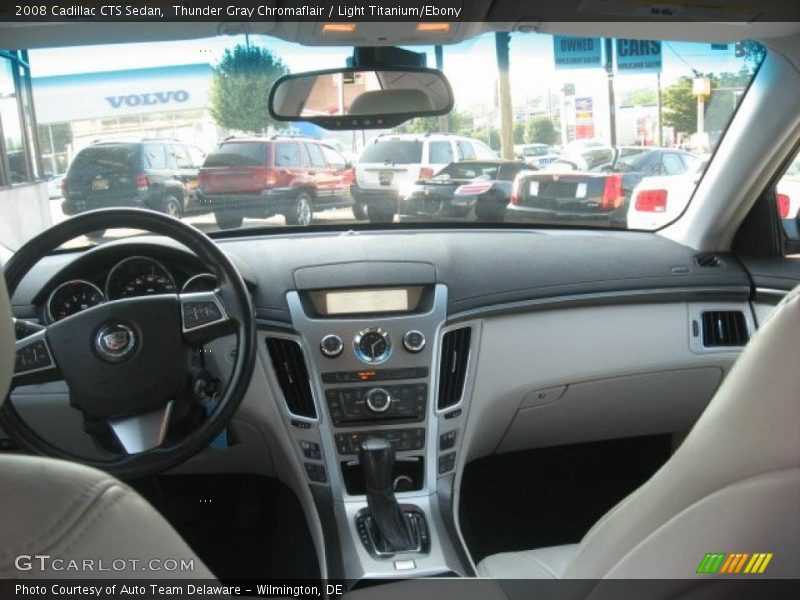 Thunder Gray Chromaflair / Light Titanium/Ebony 2008 Cadillac CTS Sedan