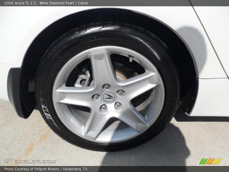 White Diamond Pearl / Camel 2006 Acura TL 3.2