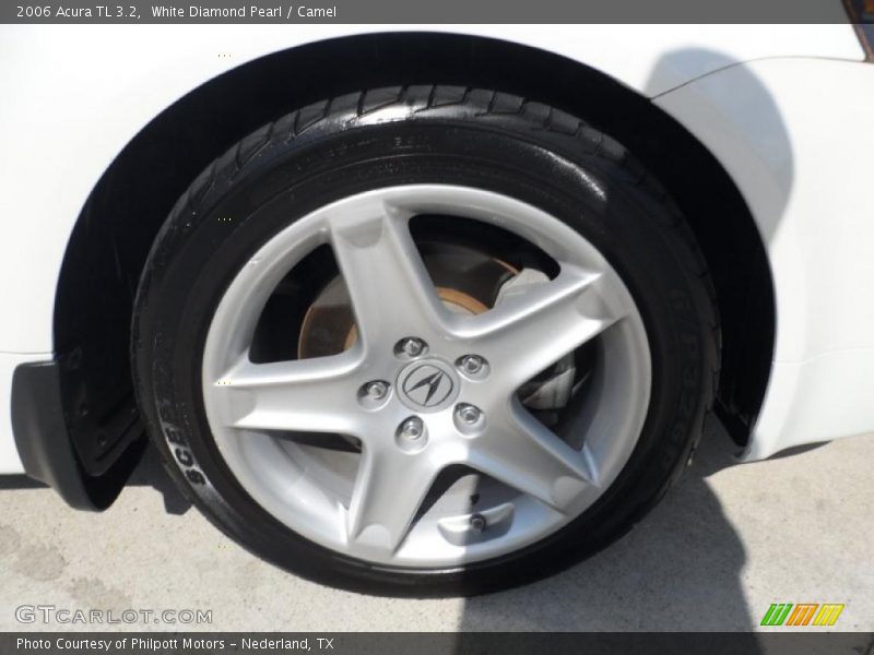 White Diamond Pearl / Camel 2006 Acura TL 3.2