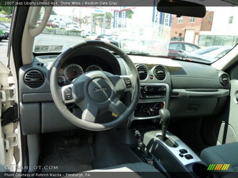 Stone White / Medium Slate Gray 2007 Jeep Liberty Limited 4x4