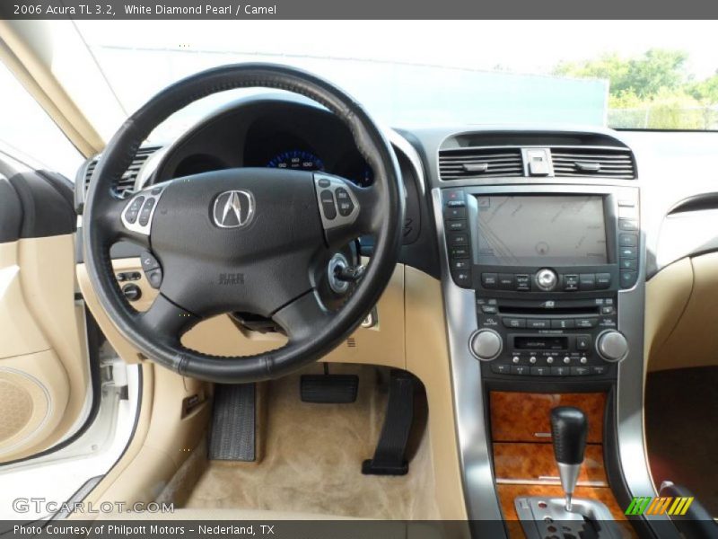 White Diamond Pearl / Camel 2006 Acura TL 3.2