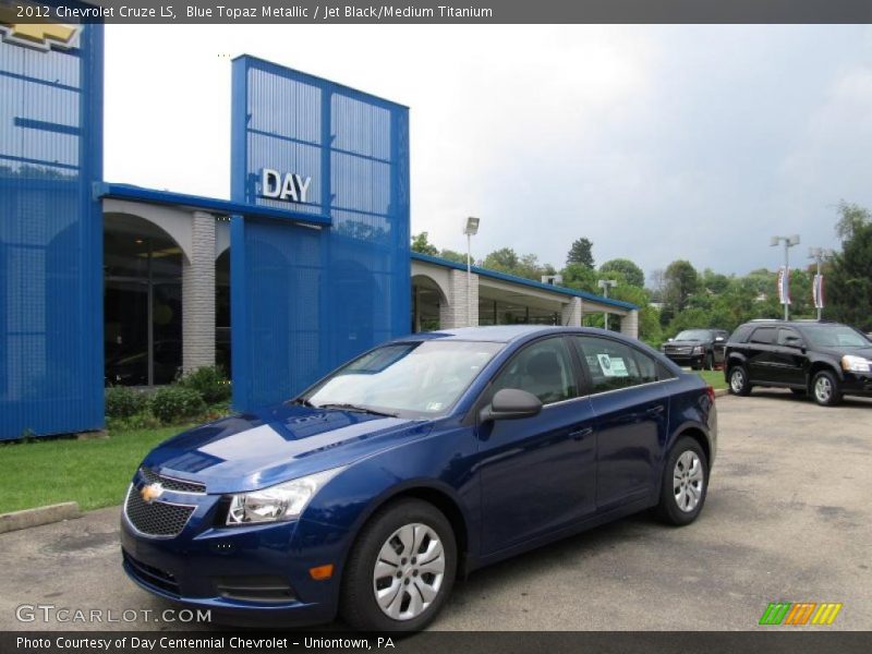 Blue Topaz Metallic / Jet Black/Medium Titanium 2012 Chevrolet Cruze LS