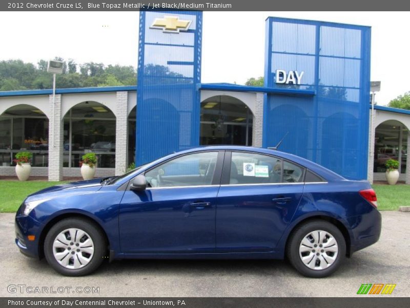 Blue Topaz Metallic / Jet Black/Medium Titanium 2012 Chevrolet Cruze LS