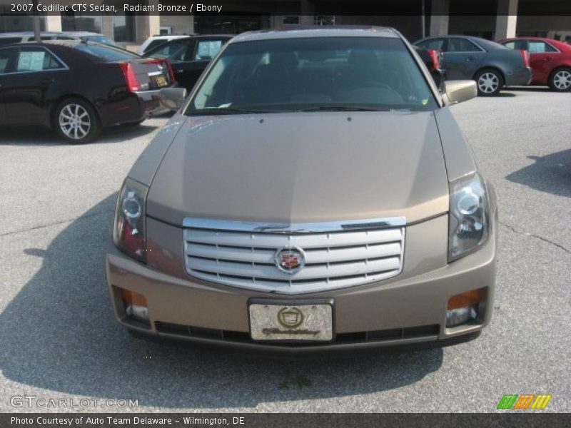 Radiant Bronze / Ebony 2007 Cadillac CTS Sedan