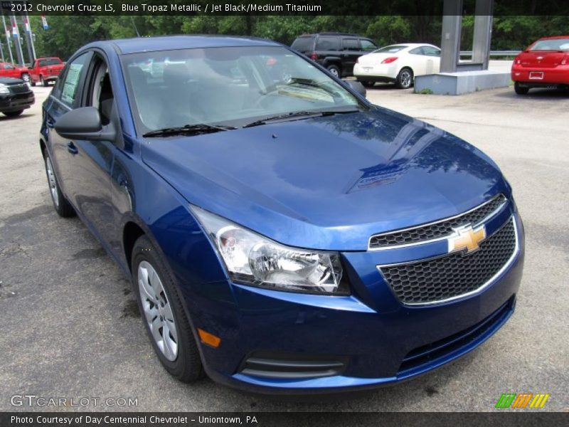 Blue Topaz Metallic / Jet Black/Medium Titanium 2012 Chevrolet Cruze LS