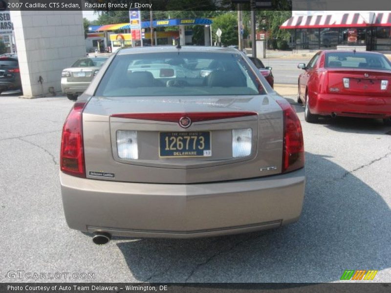 Radiant Bronze / Ebony 2007 Cadillac CTS Sedan