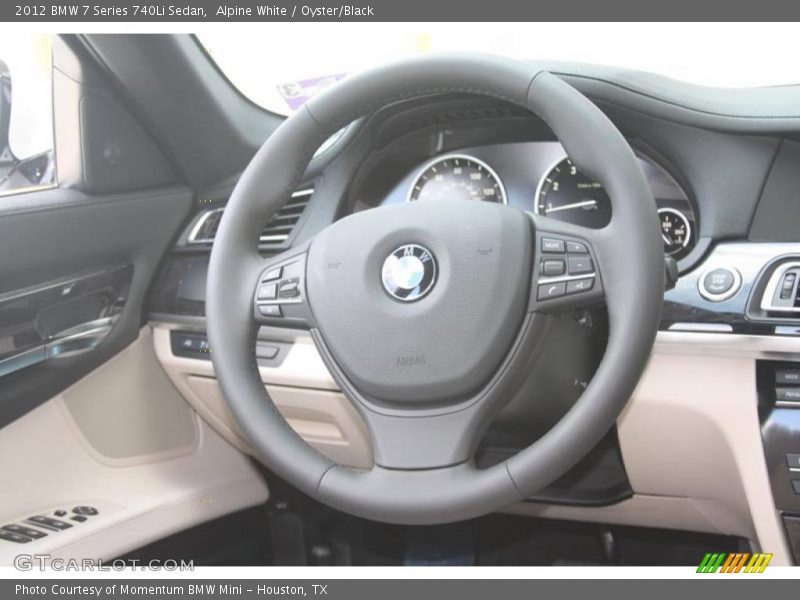 Alpine White / Oyster/Black 2012 BMW 7 Series 740Li Sedan