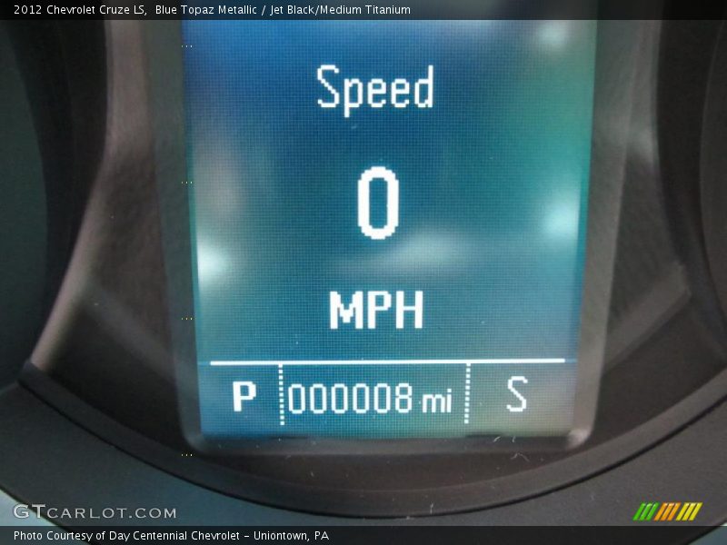 Blue Topaz Metallic / Jet Black/Medium Titanium 2012 Chevrolet Cruze LS