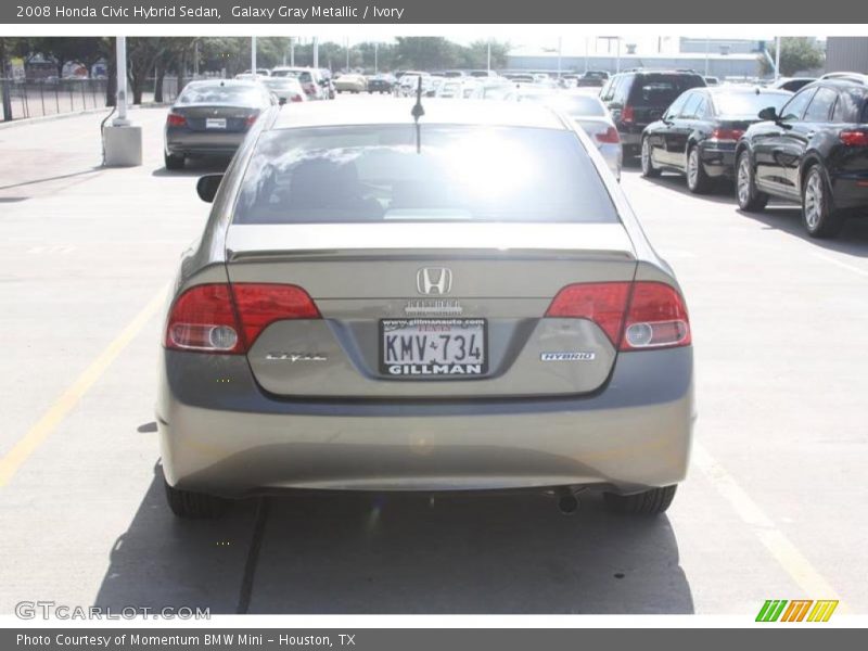 Galaxy Gray Metallic / Ivory 2008 Honda Civic Hybrid Sedan