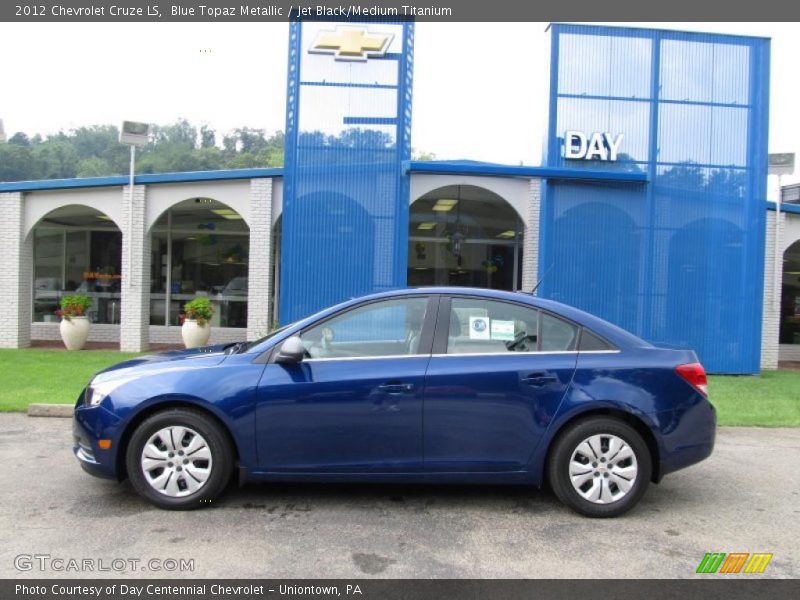 Blue Topaz Metallic / Jet Black/Medium Titanium 2012 Chevrolet Cruze LS