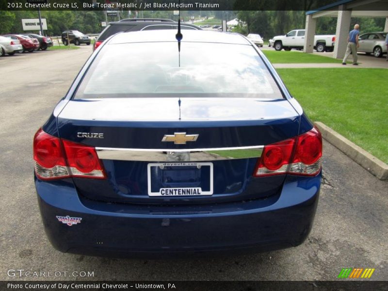Blue Topaz Metallic / Jet Black/Medium Titanium 2012 Chevrolet Cruze LS