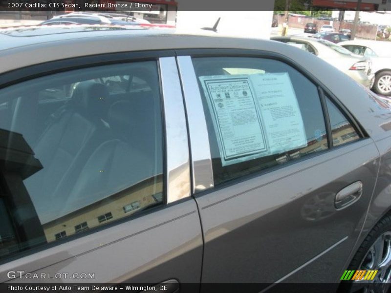 Radiant Bronze / Ebony 2007 Cadillac CTS Sedan