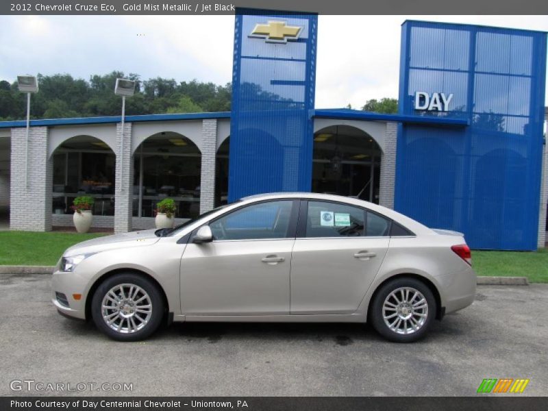 Gold Mist Metallic / Jet Black 2012 Chevrolet Cruze Eco