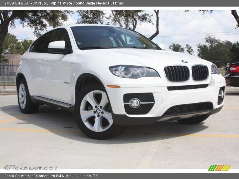 Alpine White / Sand Beige Nevada Leather 2009 BMW X6 xDrive35i
